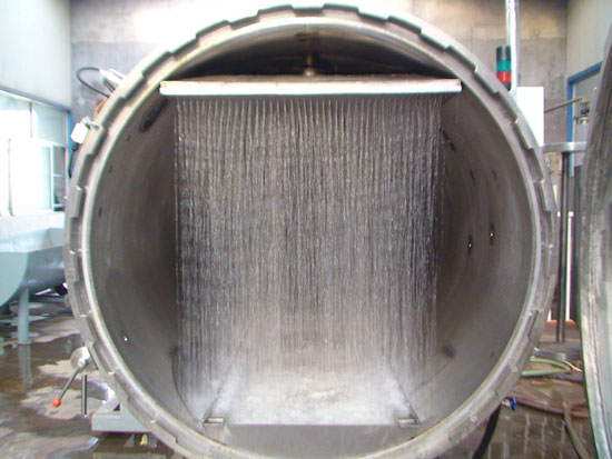 顶喷淋杀菌釜运行图